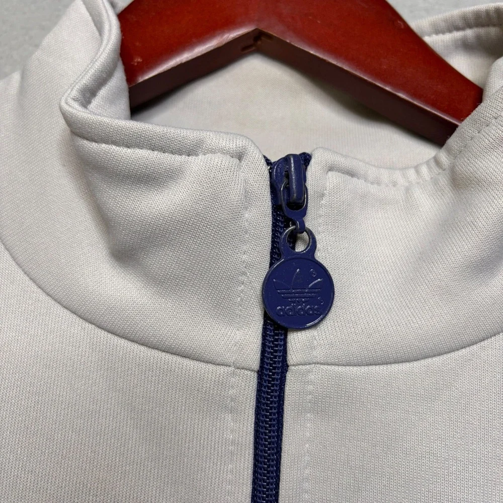 Adidas Track Jacket Mens XL Navy White Red Trefoil Vintage Colorblock Full Zip